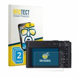 BROTECT - Screenprotector voor Panasonic Lumix DC-TZ300 - Folie Beschermfolie transparant 2 Stuks