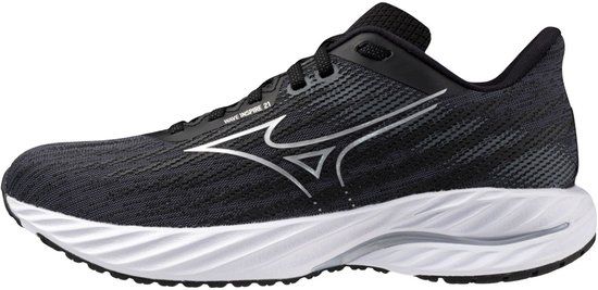 Mizuno Wave Inspire 21 Hardloopschoenen Dames - Zwart/Donkergrijs/Zilver - Maat 36.5