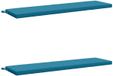 vidaXL Coussin de banc SOEST 2 pièces 100% Polyester Bleu clair
