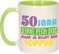 Bellatio Decorations Verjaardag cadeau mok 50 jaar - groen - dikke pech dus - 300 ml - Abraham/Sarah