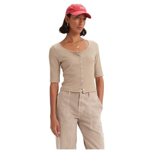 Levi's Dry Goods TOP Brown Waffle, End On End Stripe Ot, XS