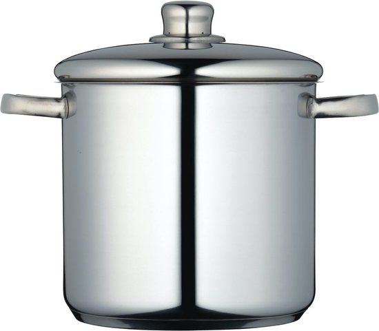 KitchenCraft MasterClass Soeppan met Deksel - 5,5 Liter - RVS - Inductie Geschikt