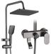StarTech Aluminium Doucheset - Thermostatische Mengkraan - 3 Straalpatronen - Hoge Druk - Multifunctioneel Douchesysteem - Kleur A