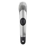 OXO Afwasborstel van roestvrij staal met zeepdispenser, 25,4 cm