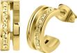 Lucardi Dames Plated oorbellen light colorado kristal - Oorbellen - Cadeau - Staal - Goudkleurig