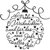 Rayher 28984000 stempel Frohe Christmas, 7 x 7 cm