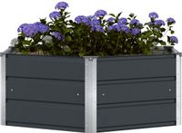 vidaXL Plantenbak Antraciet Staal 129 x 129 x 45 cm