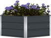 vidaXL Plantenbak Antraciet Staal 129 x 129 x 45 cm