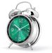 Horloge d'alarme analogique silencieux avec grand cadran et veilleuse