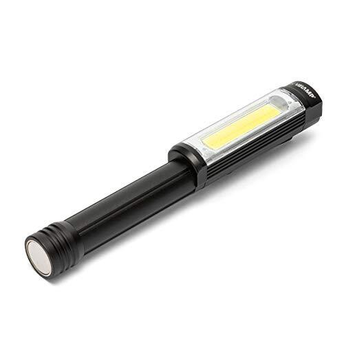 VELAMP Big Daddy: 3W Cob Aluminium Zaklamp + Rode Flitser. Magneet