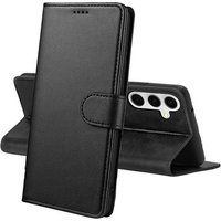 Phonillico® Zwarte Wallet Hoes voor Samsung Galaxy A17 5G - Magnetische Flipcover met Kaartvak