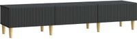 vidaXL TV-kast 147 x 34,5 x 30 cm Zwart Bewerkt hout