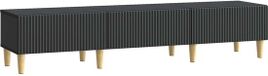 vidaXL Meuble TV 147 x 34,5 x 30 cm Noir Bois traité