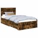 vidaXL Bedframe Gerookt eiken 100 x 200 cm Bois traité