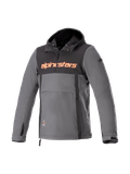 Alpinestars Sherpa Hoodie Noir Gris Goudron Rouge Fluo, Taille : XXL