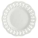 la Porcellana Firenze gesneden plaat cm 10 Gb, Porselein, Wit, 10 x 10 x 1,5 cm