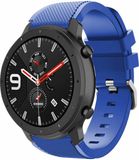Strap-it Bracelet de montre connectée en silicone - Bleu - Convient pour Xiaomi Amazfit GTR 47mm