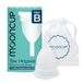 Mooncup De originele menstruatiecup van siliconen, herbruikbaar, ultrazacht en eenvoudig in te brengen, ideaal voor zware menstruatie, maat B, 30 jaar en minder (1 stuk)