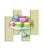 Homemania Macaron-muurschildering, 4-delig, keuken, woonkamer, slaapkamer, meerkleurig van MDF, 76 x 0,3 x 50 cm