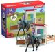 Schleich Pferdestal Lisa & Storm, paardenfiguur met accessoires, 42709 Horse Club, educatief speelgoed, vanaf 5 jaar
