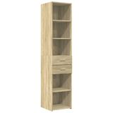 vidaXL Hoge kast Sonoma-eikenhout, 40x42,5x185 cm