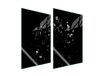 Plaque de protection en verre pour cuisine, 2x35x52 cm, noir