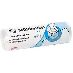 DEISS Vuilniszakken 60 l Transparant 50 stuks