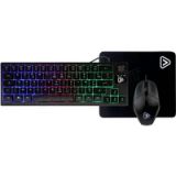 Onlan PG-7 Compact Azerty TKL Clavier + Souris Optique + Tapis de Souris Pack Gaming Noir