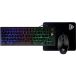 Onlan PG-7 Compact Azerty TKL Clavier + Souris Optique + Tapis de Souris Pack Gaming Noir