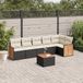 Maison Exclusive - Ensemble de meubles de jardin 7 pièces avec canapé et coussins, noir, en polyrotin
