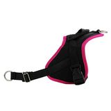 Klassiek hondentuigje, trekontlasting, met controlegreep, multifunctioneel, Europese productie, fuchsia, maat XL
