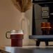 CHiATO Gegroefd latte glas met groen oor, 300 ml – Transparant