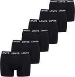 Levis Men's REPEAT LOGO BOXER Boxer Shorts Underwear Pants - Pack of 6 - Black - L