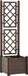 vidaXL Plantenbak met latwerk 43x43x142 cm PP Mokka
