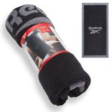 Reebok Prague Handdoek, 100% katoen, zacht aanvoelend, absorberend en sneldrogend, voor badkamer, sport en reizen, zwart
