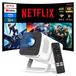 Mini projecteur Android 13 - Vidéoprojecteur 4K 1080p - Compatible Netflix - 356 g - WiFi 6