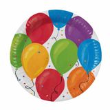 Merkloos / Sans marque A.I.&E. B.V. Papieren Bord 23 Cm Ballonnen - 6 Stuks