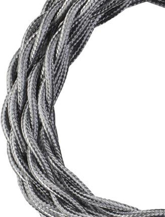 Bailey Textielsnoer gedraaid Metallic Zilver 3 meter