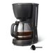 Amazon Basics Filterkoffiezetapparaat, 1,25 liter, glazen karaf/10 kopjes, 29 min. warmhouden, 1000W, zwart