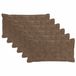 vidaXL - Kussensloop - 6 stuks - Hout - Lichtbruin - 40 x 70 cm - Nep Konijnenbont