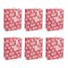 Eurowrap - X-32781-2Cpack - Set van 6 Kerst Cadeauzakken - Groot Formaat 26,5x14x33cm - Floraal