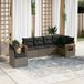 Maison Exclusive - Ensemble de jardin pour 6 personnes avec coussins, gris, en polyrotin