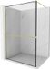 Mexen Kioto+ douchewand met plank Walk-in 130 x 200 , zwart frame, goud geborsteld - 800-130-121-55-70