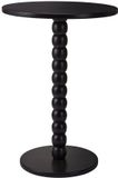 Excellent Houseware Bijzettafel Liva - Zwart - Rond - H50 x D35 cm - Hout