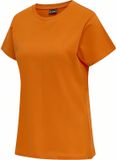Hummel Hmlred Heavy T-shirt S/S Woman 215124 Dames Orange Katoenjersey