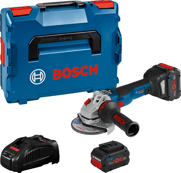 Bosch GWS 18V-10 SC Haakse slijpmachine + 2x PC 5,5 Ah L-Boxx - 06019G340E