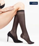 FALKE Vitalize transparante met compressie materiaal sheer 20 DEN kniekousen dames zwart - maat 39-42