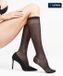 FALKE Vitalize transparante met compressie materiaal sheer 20 DEN kniekousen dames zwart - maat 39-42