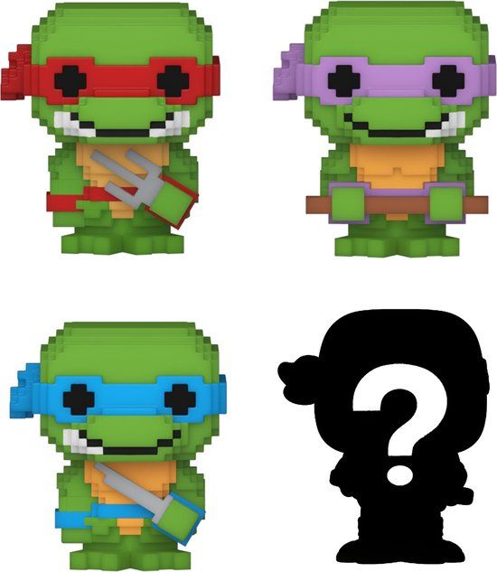 Funko Teenage Mutant Ninja Turtles - Bitty POP! 4-Pack 8-Bit 2,5 cm Verzamelfiguur - Multicolours