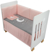 Interbaby dekbedtextiel Universum 62 x 126 cm roze 3 delig